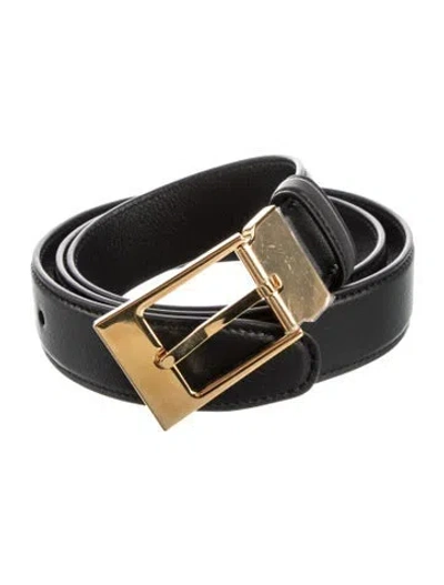 Pre-owned The Row Leather Waist Belt In Black
