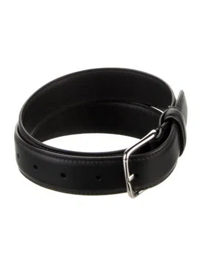 Pre-owned The Row Leather Waist Belt In Black