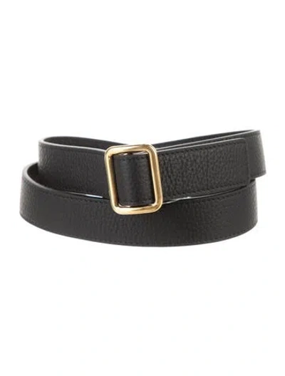 Pre-owned The Row Leather Waist Belt In Brown