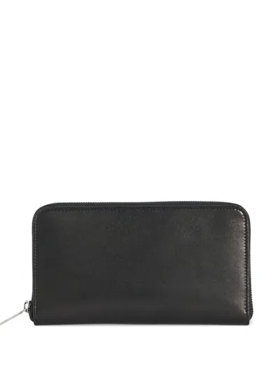 The Row Leather Wallet In Black