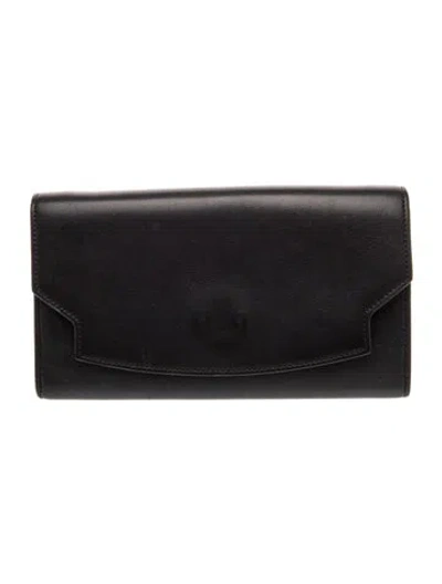 Pre-owned The Row Leather Wallet In Black