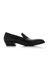 The Row Leather Western Loafer In Black