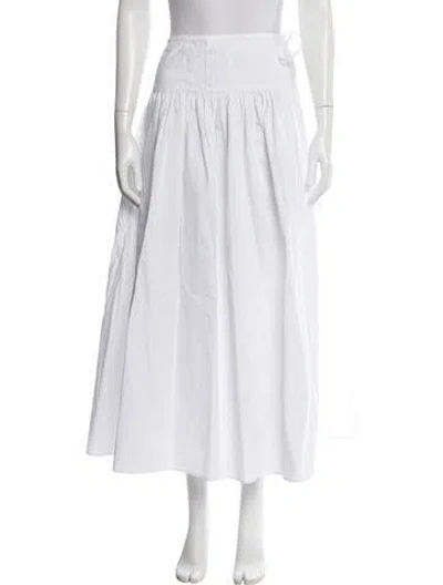 Pre-owned The Row Leddie Skirt Midi Length Skirt In White
