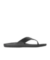 The Row Dune Classic Ginza Leather Flip Flops In Black