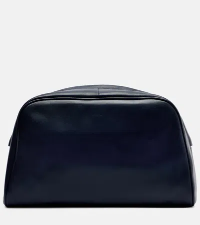 The Row Leila Small Leather Clutch In Red