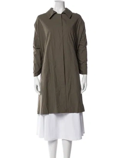 Pre-owned The Row Leins Coat Trench Coat In Green