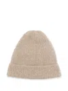 The Row Leomir Beanie In And Silk Blend In Brown