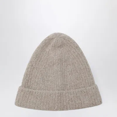 The Row Leomir Beanie In And Silk Blend In Brown