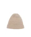 The Row Leomir Beanie In Cashmere, Alpaca And Silk In Sand