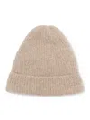 The Row Beige Leomir Beanie In Cashmere And Silk Blend In Nude