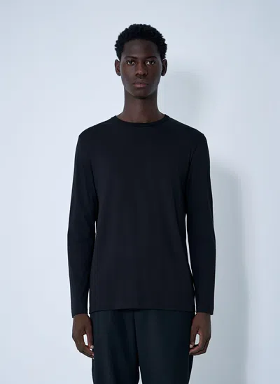The Row Leon Long Sleeve T-shirt In Black
