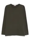 The Row Ezan Long-sleeve T-shirt In Green