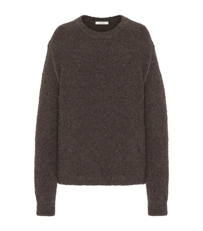 THE ROW LEORINA CASHMERE-ALPACA-SILK BOUCLÉ SWEATER