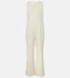 The Row Levante Wool Wide-leg Jumpsuit In White