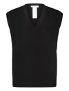 The Row Sleeveless Knitted Vest In Black