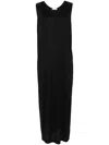 The Row Agla Viscose Blend Midi Dress In 黑色