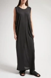 The Row Agla Viscose Blend Midi Dress In Blue