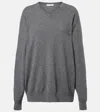 The Row Ligeia V-neck Cashmere Sweater In Gray