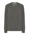 The Row Jayad Cashmere Crewneck Sweater In Gray
