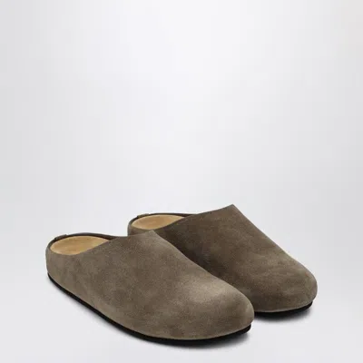 THE ROW THE ROW LIGHT BROWN SUEDE MULE HUGO