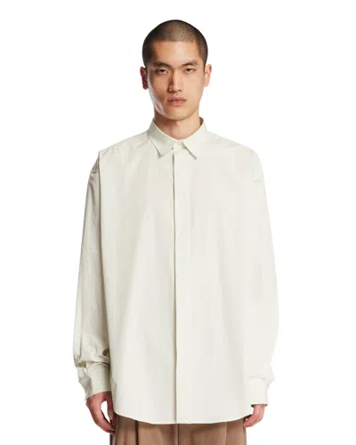 The Row Light Green Cotton Shirt In White
