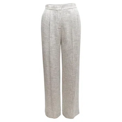 Pre-owned The Row Light Grey  Straight-leg Pleated Trousers Size Us 0 In Gray