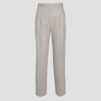 THE ROW LIGHT GREY WOOL PANTS