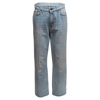 Pre-owned The Row Light Wash  Straight-leg Jeans In Gray