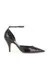 The Row 70mm Liisa D'orsay Snakeskin Pumps In Black
