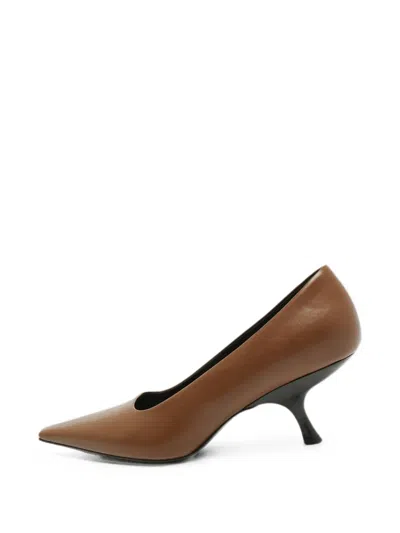 Pre-owned The Row Liisa Heeled Pumps In Brown