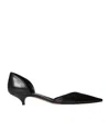 The Row Brown Liisa Kitten Dorsay Pumps In Black