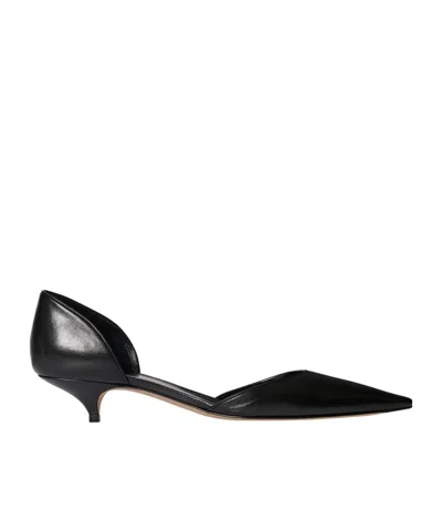 The Row Black Liisa Kitten Dorsay Pumps