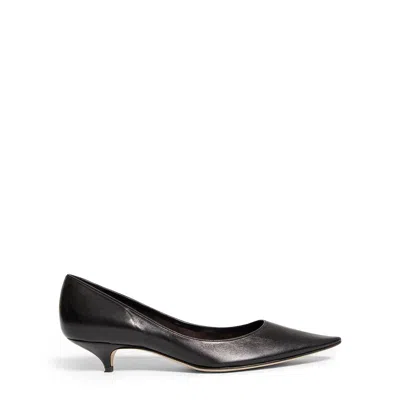 The Row Liisa Distressed Kitten-heel Pumps In Black