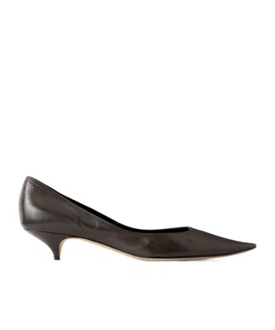 The Row Liisa Kitten Heels In Brown