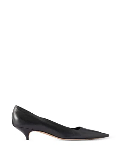 The Row Liisa Kitten Two Heel Pumps In Black