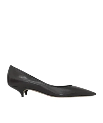 The Row Liisa Kitten Two Heel Pumps In Black
