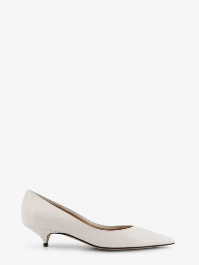 The Row Liisa Kitten Two Leather Ballerinas In White
