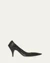 The Row Liisa Lambskin Leather Pumps In Black