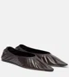 The Row Liisa Leather Ballet Flats