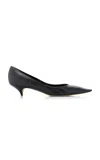 The Row Liisa Distressed Kitten-heel Pumps In Black