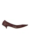 The Row Brown Liisa Kitten Heels In Red