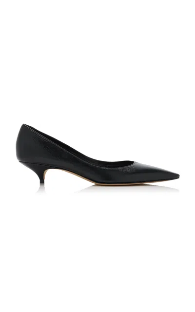 The Row Liisa Leather Pumps In Black