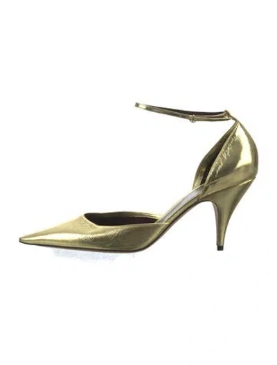 Pre-owned The Row Liisa Patent Leather In Green