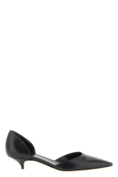 The Row Brown Liisa Kitten Dorsay Pumps In Black