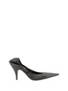 The Row Leather Liisa Point Toe Pumps 8cm In Black