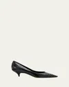 The Row Liisa Snake-embossed Leather Pumps In Black