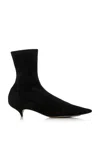 The Row Liisa Suede Kitten-heel Booties In Black