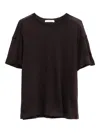 The Row Lila Short-sleeve Top In Black
