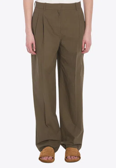 パンツ THE ROW Women Straight Pants 8719 GREEN THE ROW Vendula Mid-Rise Cargo Pants - Bergdorf Goodman