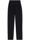 The Row Lilas Wool And Linen Blended Pants In Black